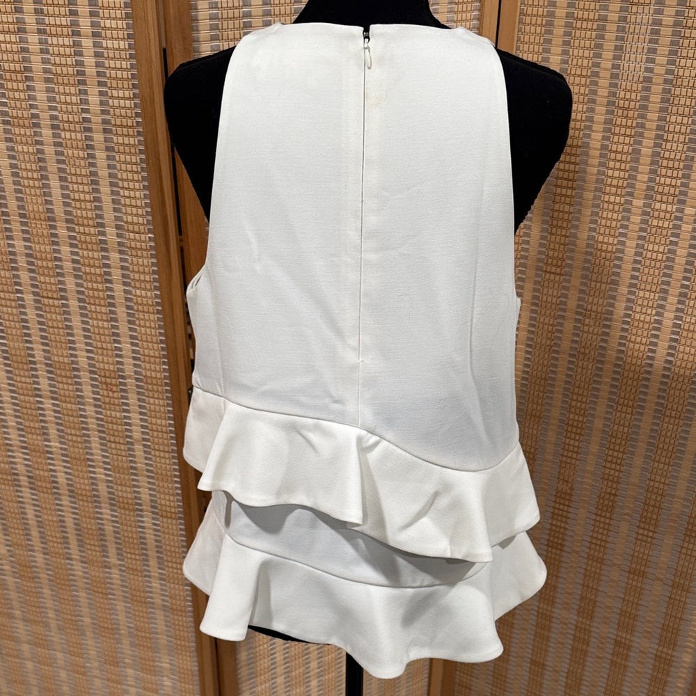 MSGM White Layered Ruffle Top - Picture 7 of 8